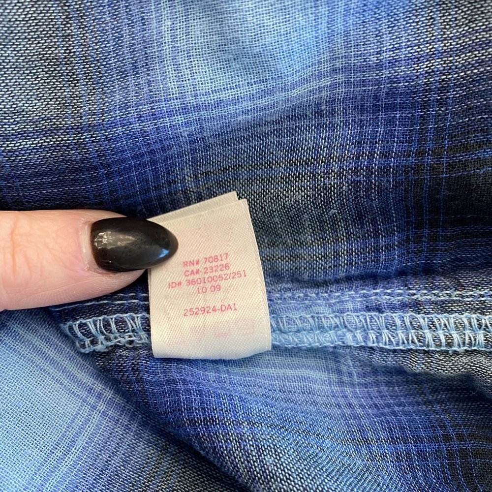 PINK by Victoria Secret Blue Plaid Popover Shirt Dress - Picture 8 of 11